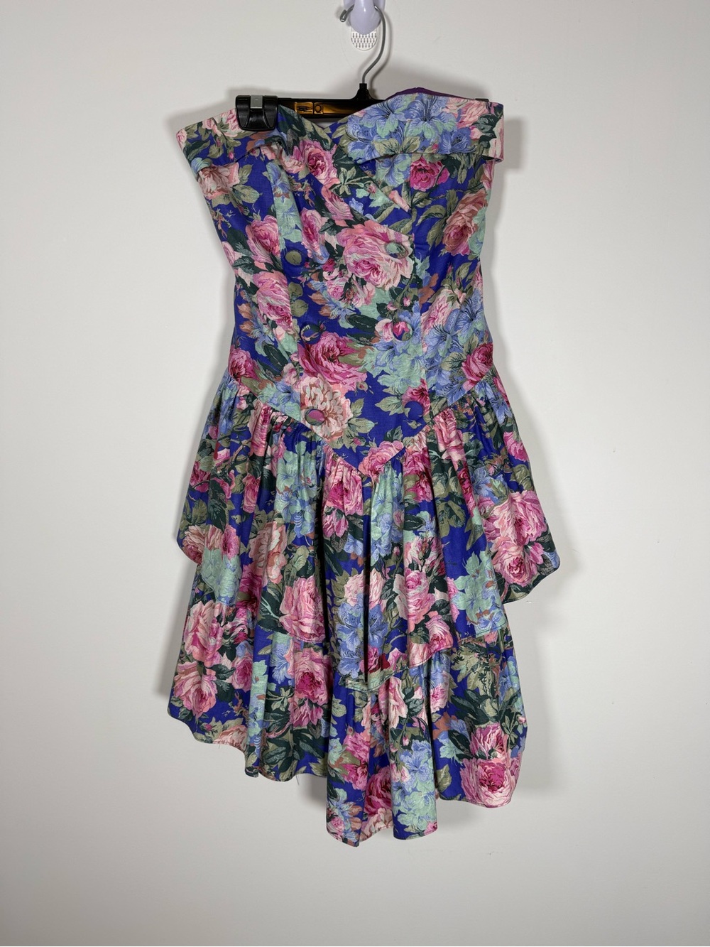 JOLIBEL | Vintage 80s 90s Strapless Puff Dress Size 0 P2P 15.5”